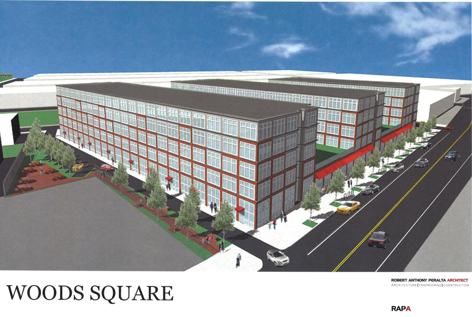 Woods Square rendering, August 2016 CDR presentation
