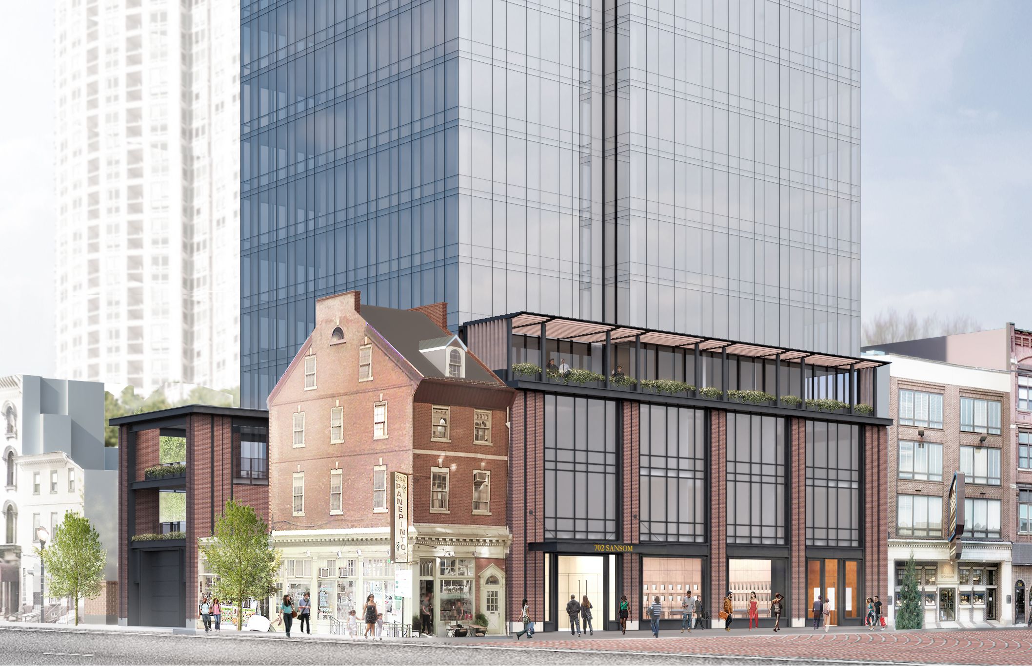 702 Sansom rendering of Toll Bros. project, from 7th and Sansom | January 2018