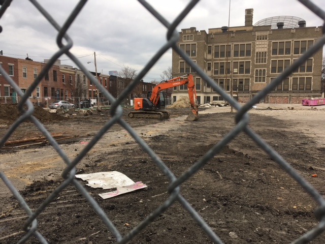 Construction has already begun for the 22 townhomes at the Smith School site