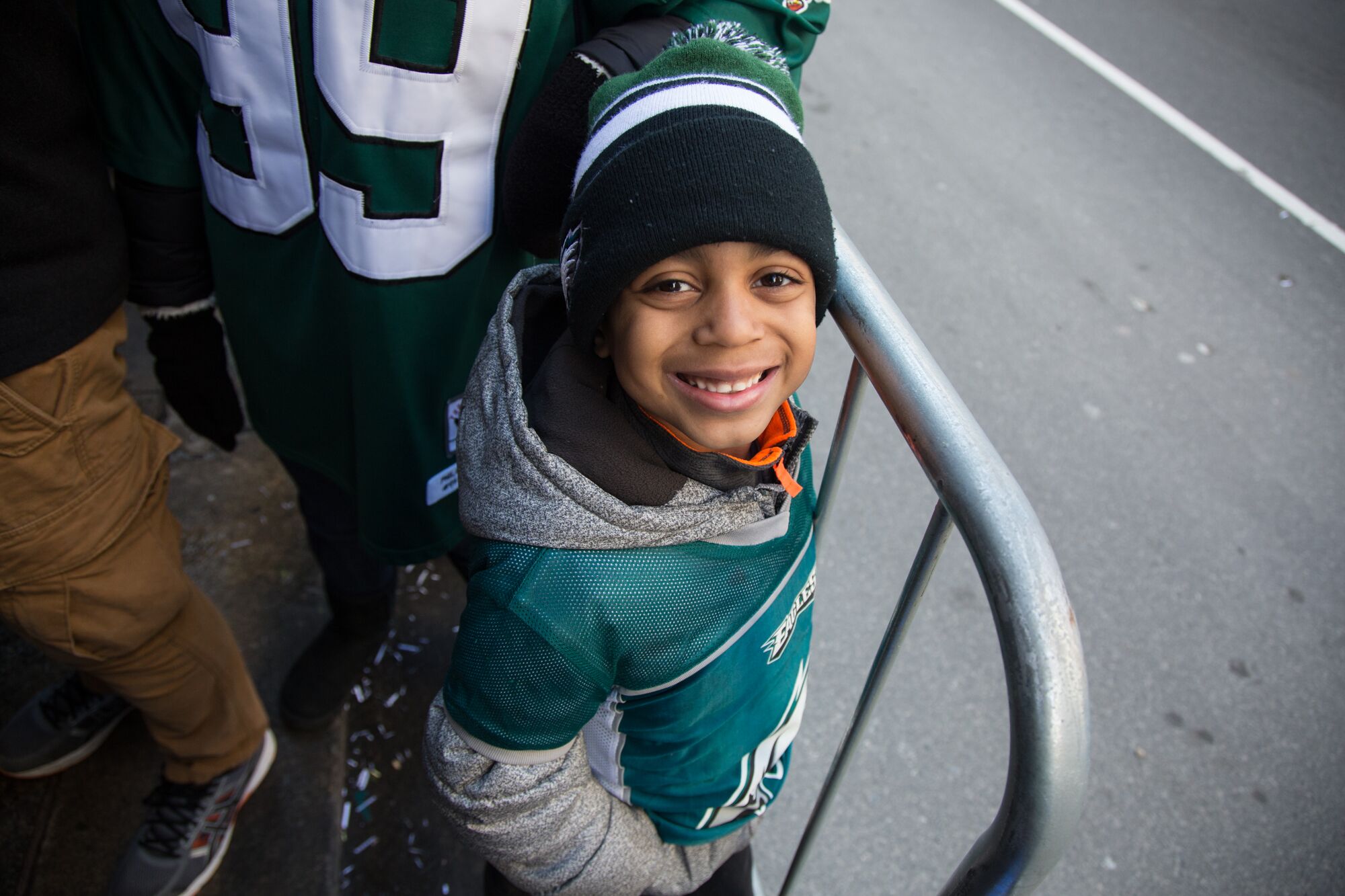 Eagles fans start young. Credit: Emily Cohen/WHYY
