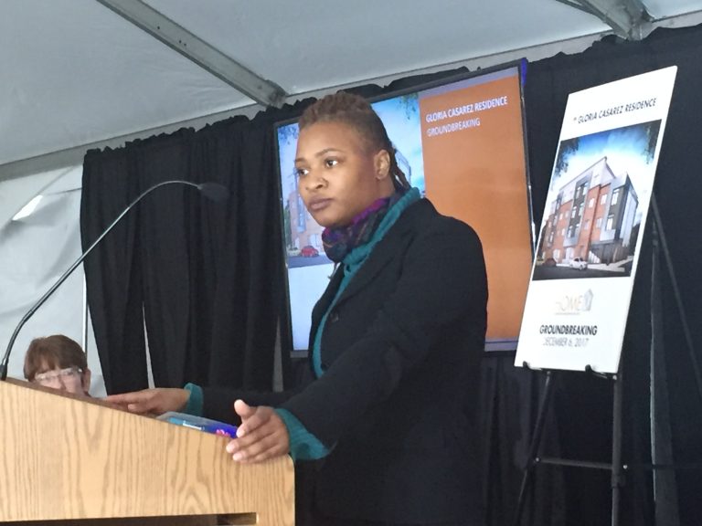 Gloria Casarez Residence LGBTQ youth housing groundbreaking. Credit: Annette John-Hall/WHYY