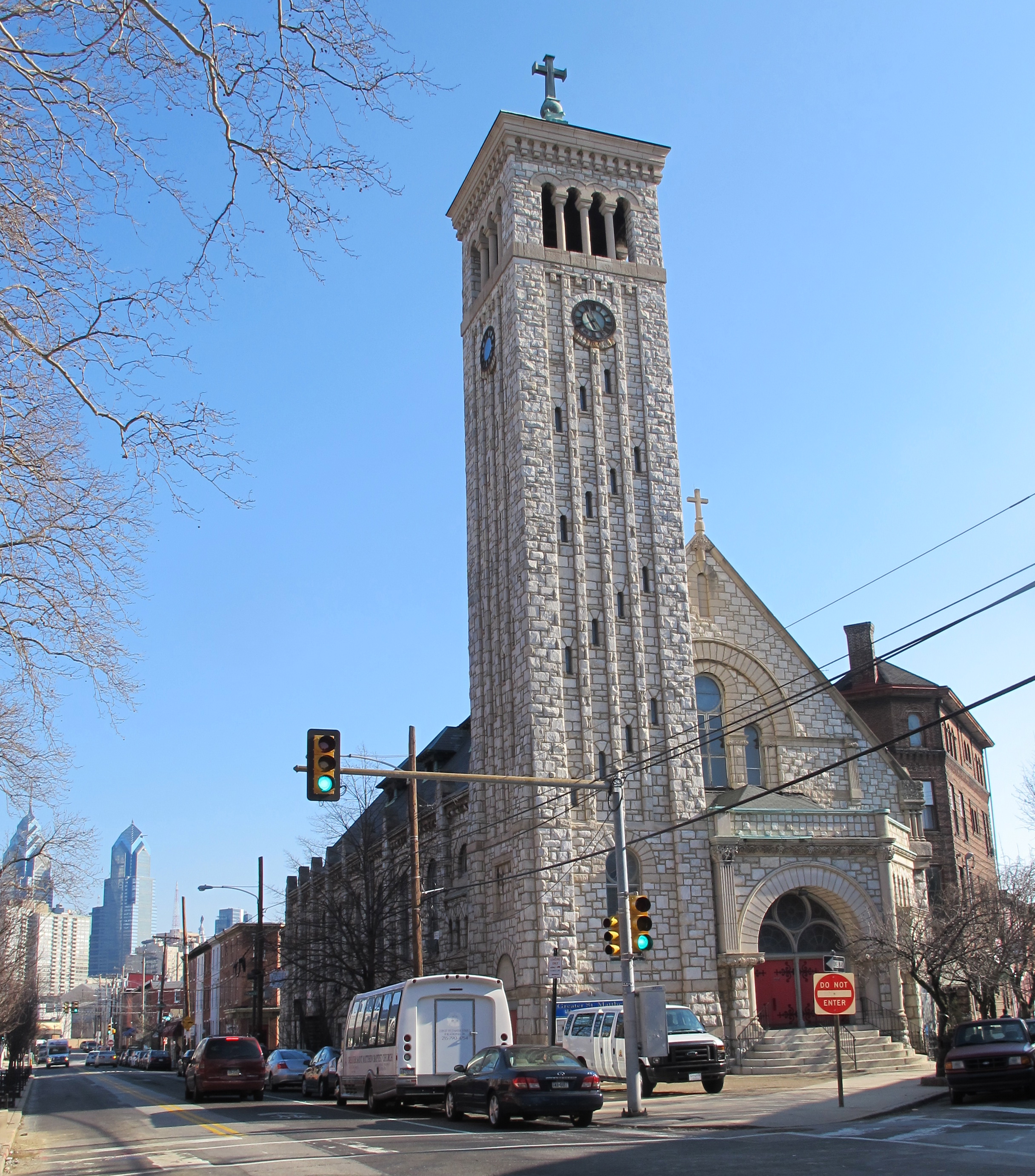 Greater St. Matthew Baptist Church, at Grays Ferry and Fitzwater, was converted into the Sanctuary Lofts apartments.