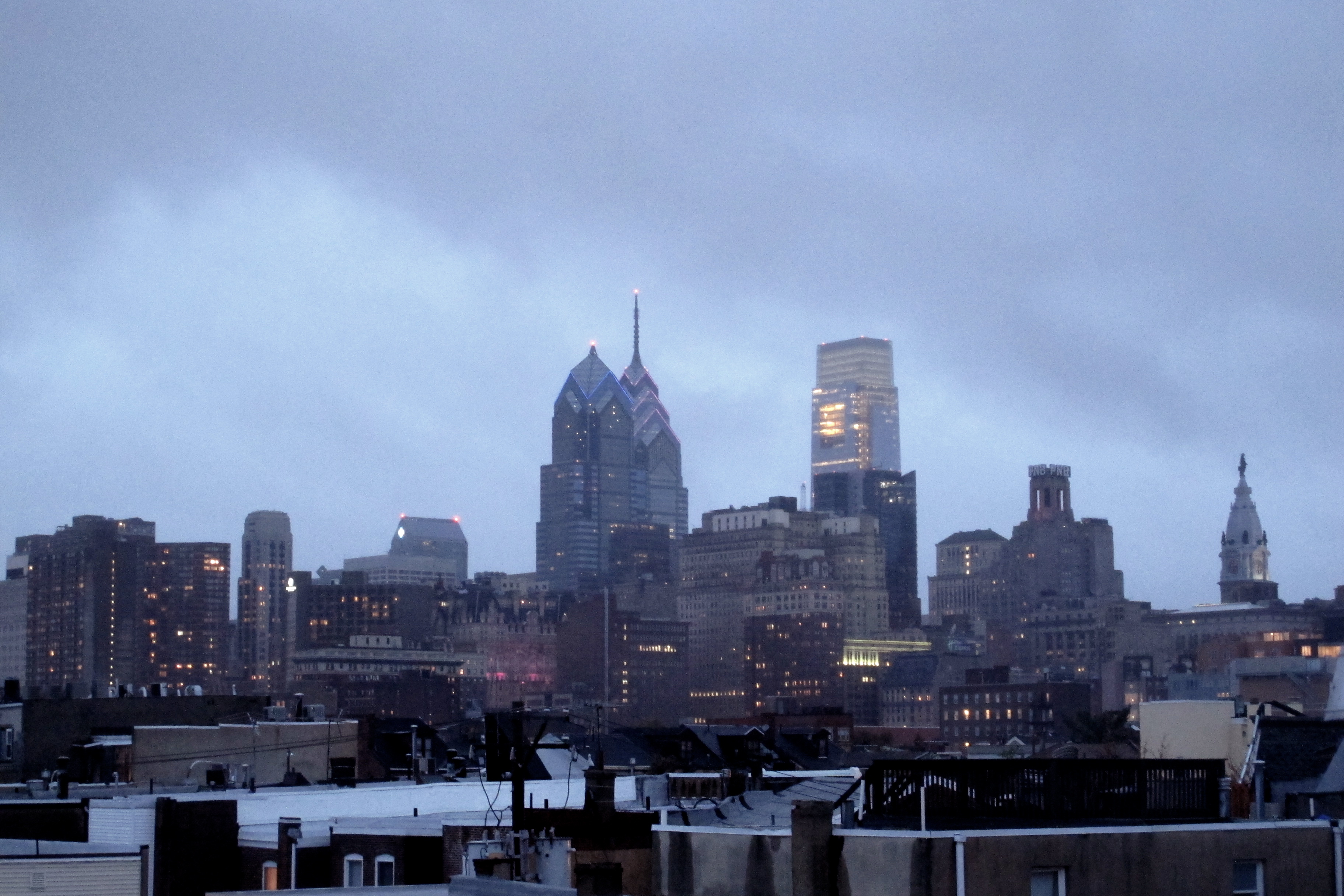 Obligatory moody skyline shot, 5:03pm.