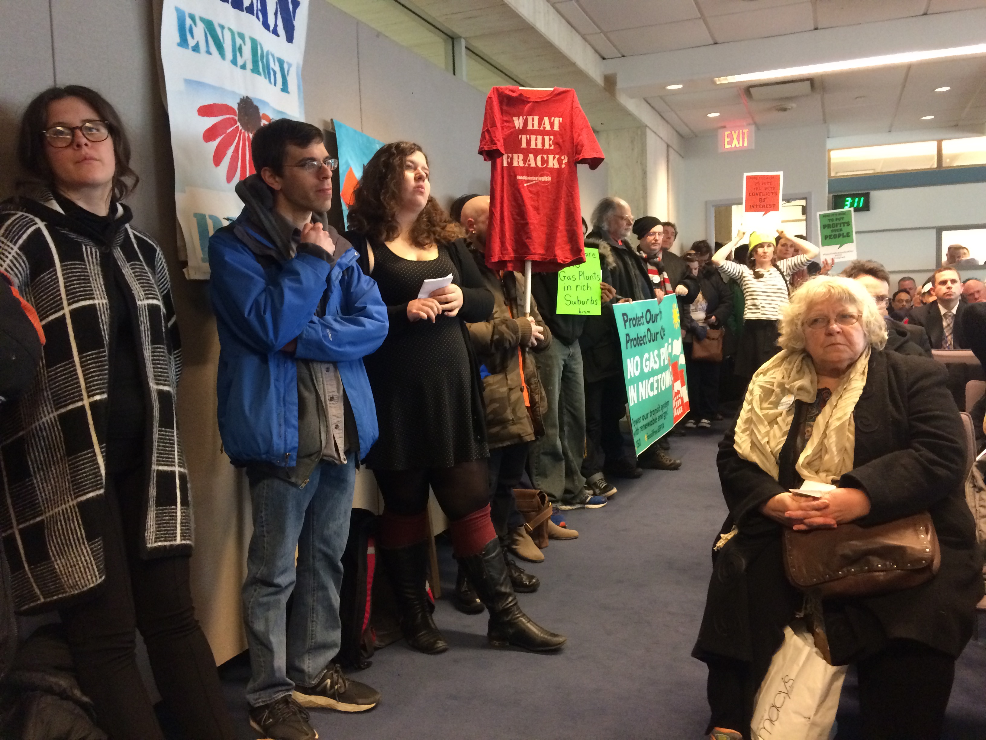 It was standing room only as protestors fill SEPTA's board room in opposition to a proposed gas plant in Nicetown