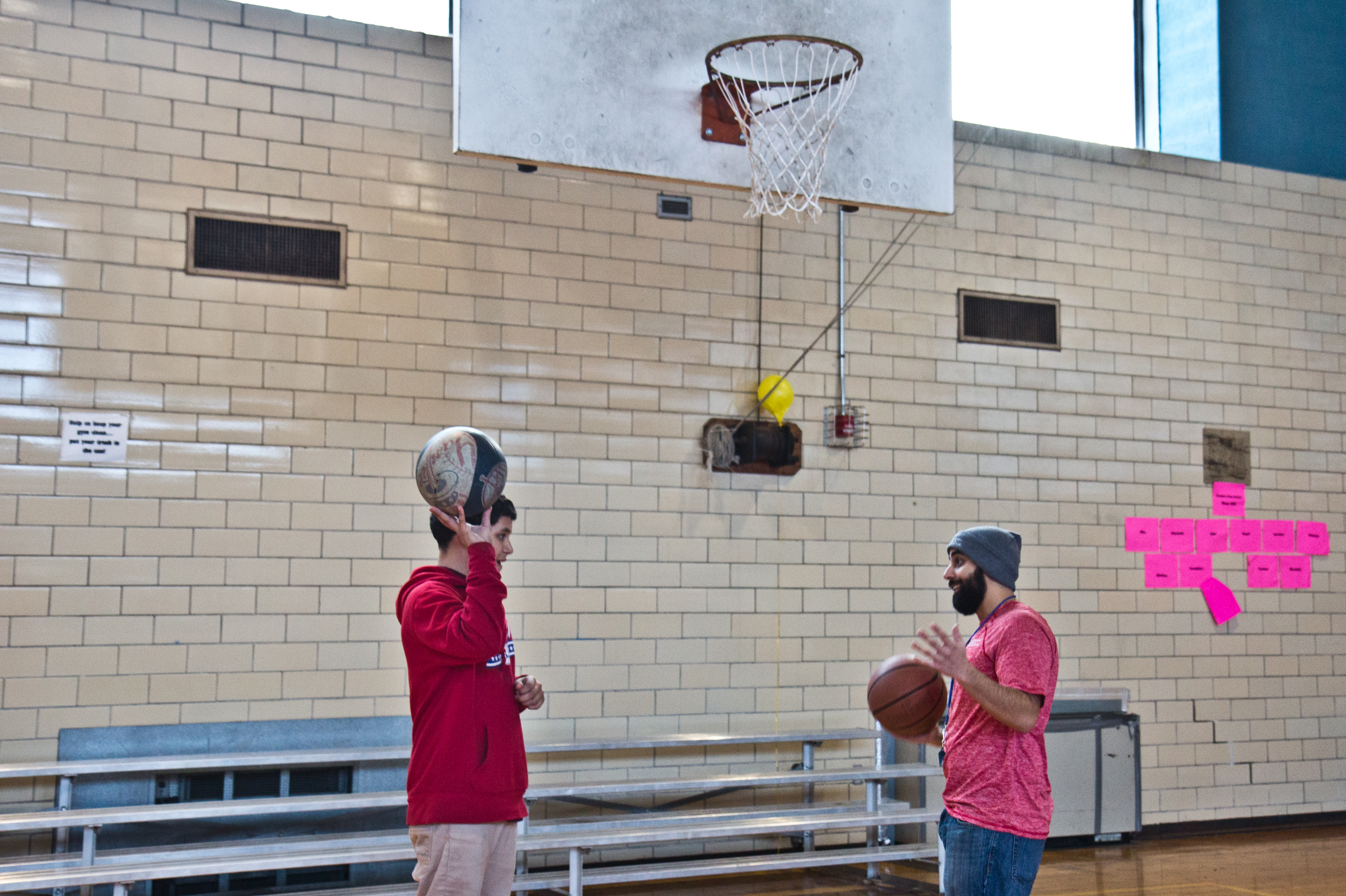 Julien Carrasquillo (right) is a 28-year-old leader trainee at Rivera Rec Center in Fairhill. 