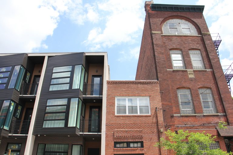New houses abut old in Northern Liberties, one of the city’s fastest gentrifying areas. 