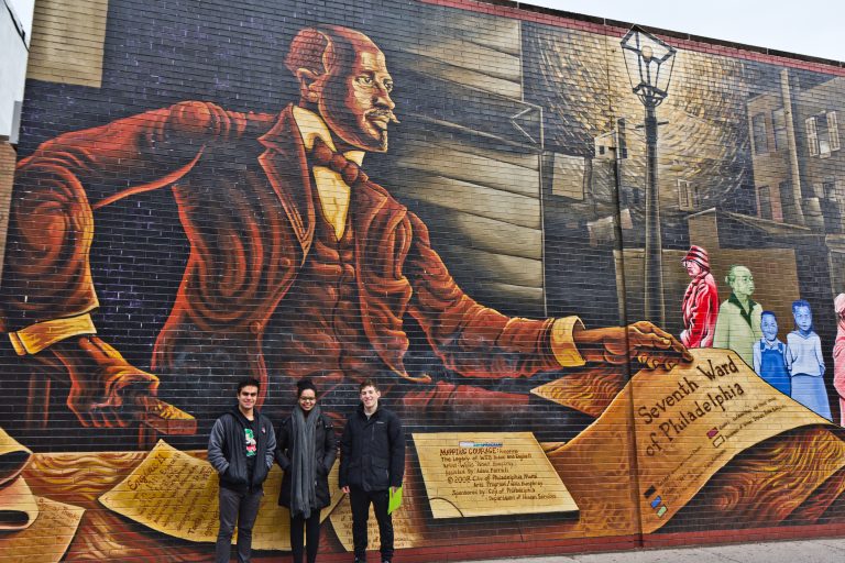 Penn students tour the 7th Ward and W. E. B. Du Bois's impact on sociology and African-American history. (Kimberly Paynter/WHYY)