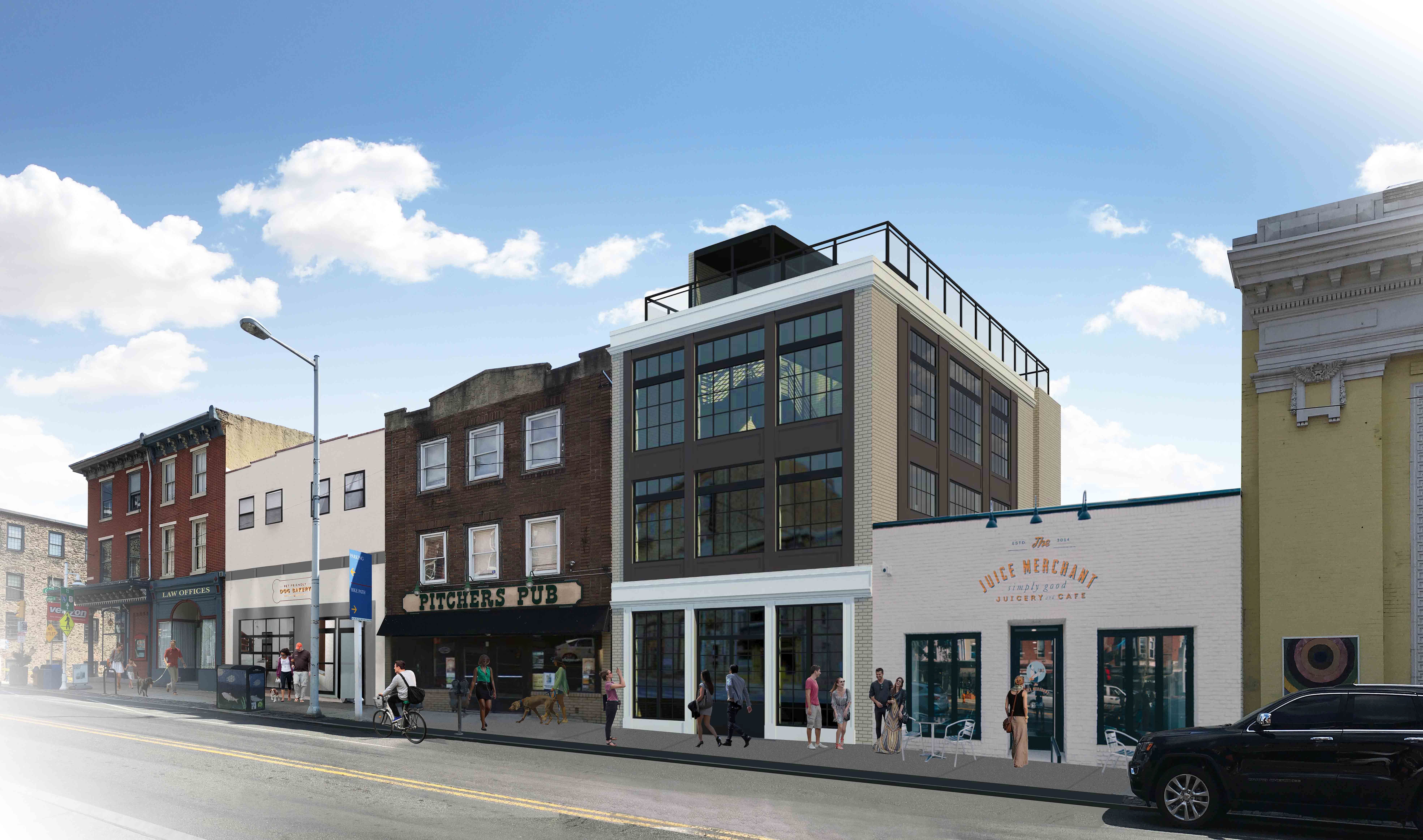 rendering of 4328 main street, courtesy of PJA Architecture
