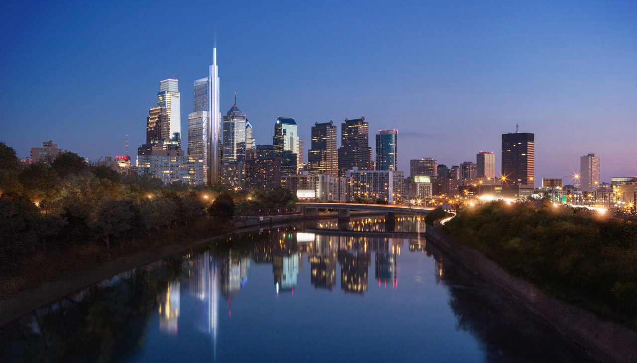 Rendering of Comcast Innovation & Technology Center | Foster + Partners Rendering of Comcast Innovation & Technology Center | Foster + Partners