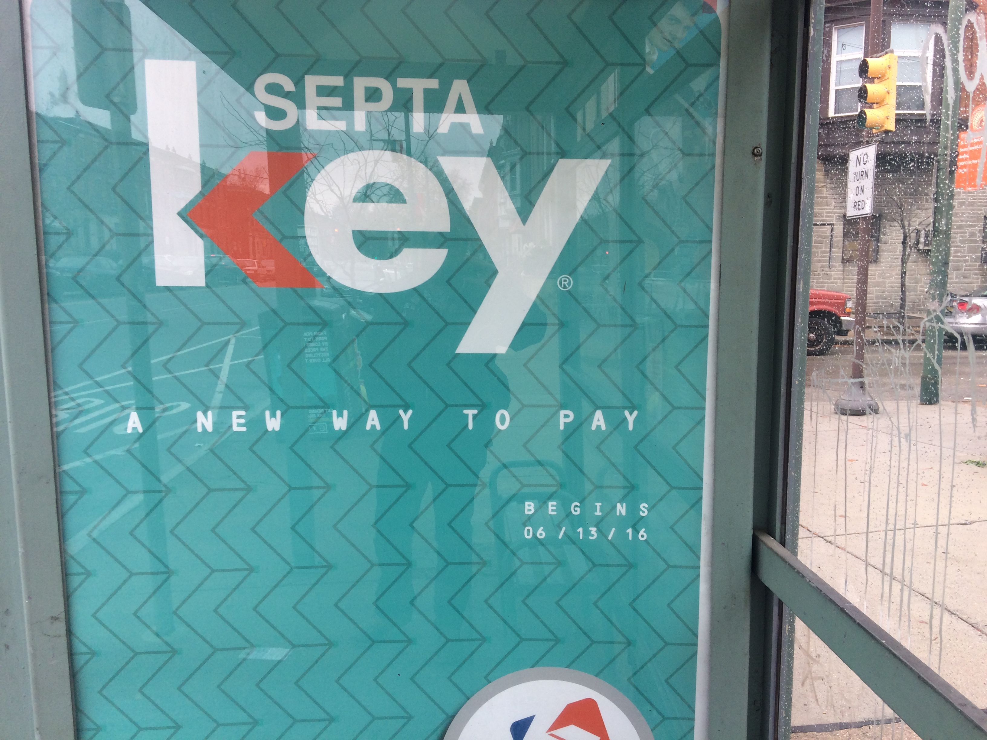 SEPTA Key bus shelter ad suggesting the new way to pay began on June 13th, 2016