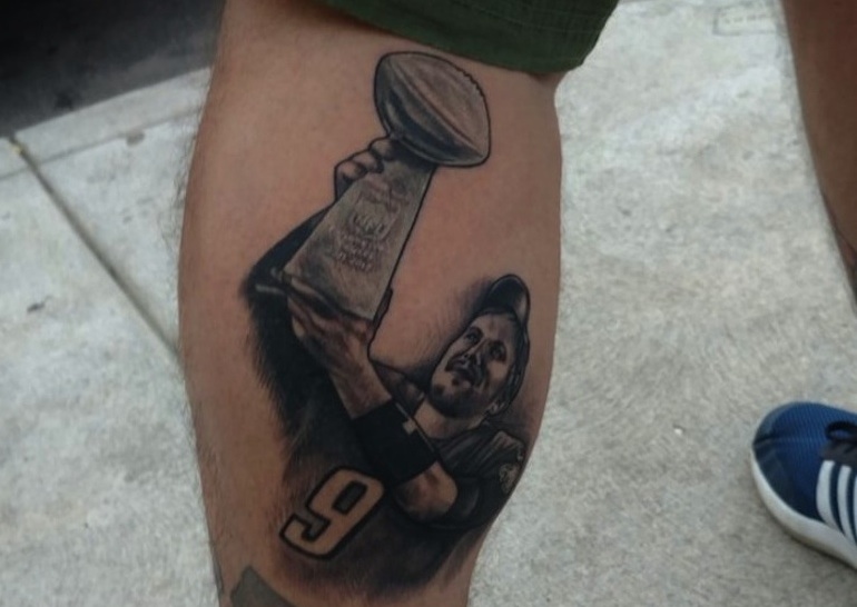 Teddy Munz made a bet on the Eagles' Super Bowl win. His prize: a Nick Foles tattoo paid for by his buddies.