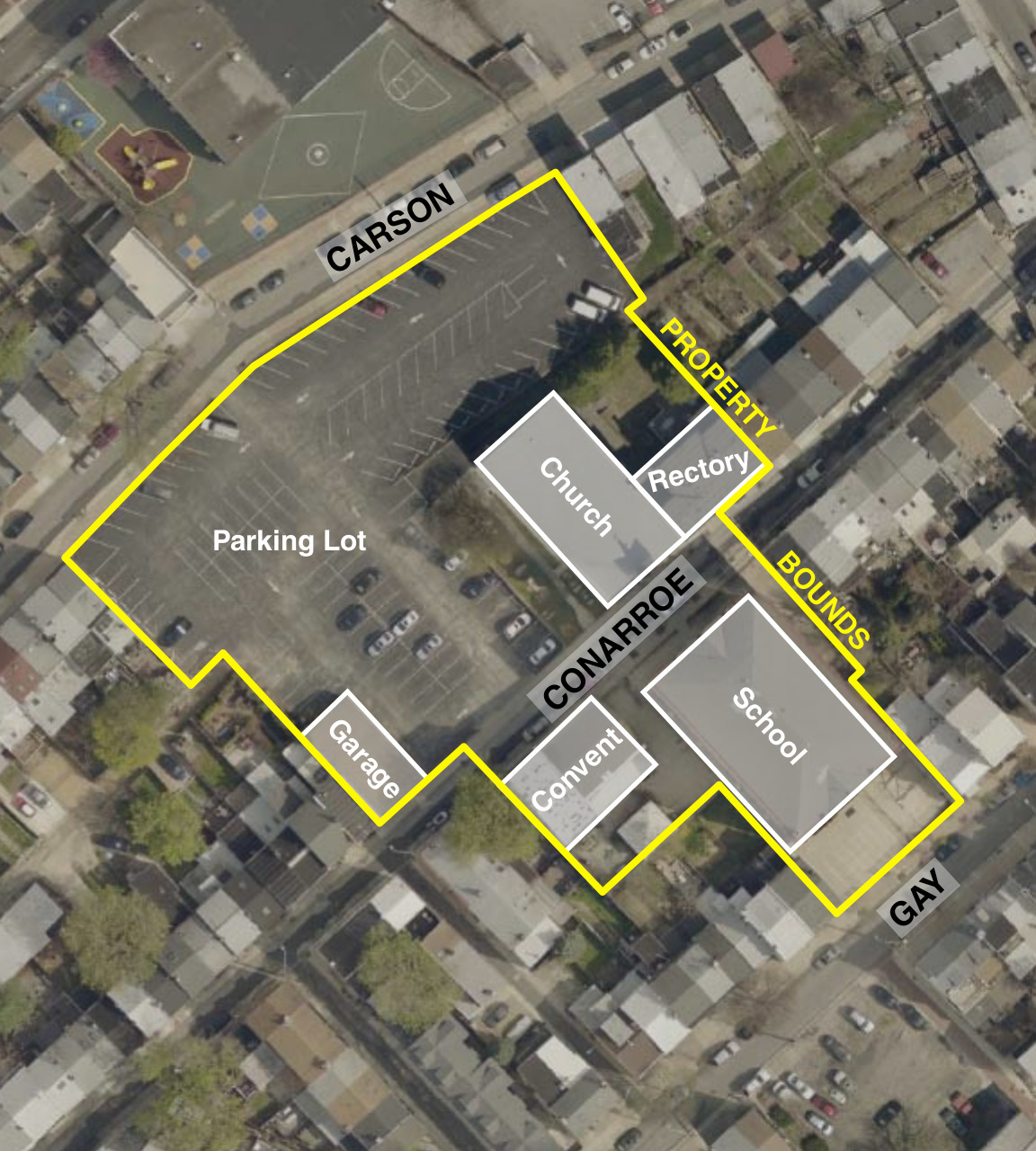 The St. Mary's complex covers is about one acre..| courtesy of Manayunk Neighborhood Council