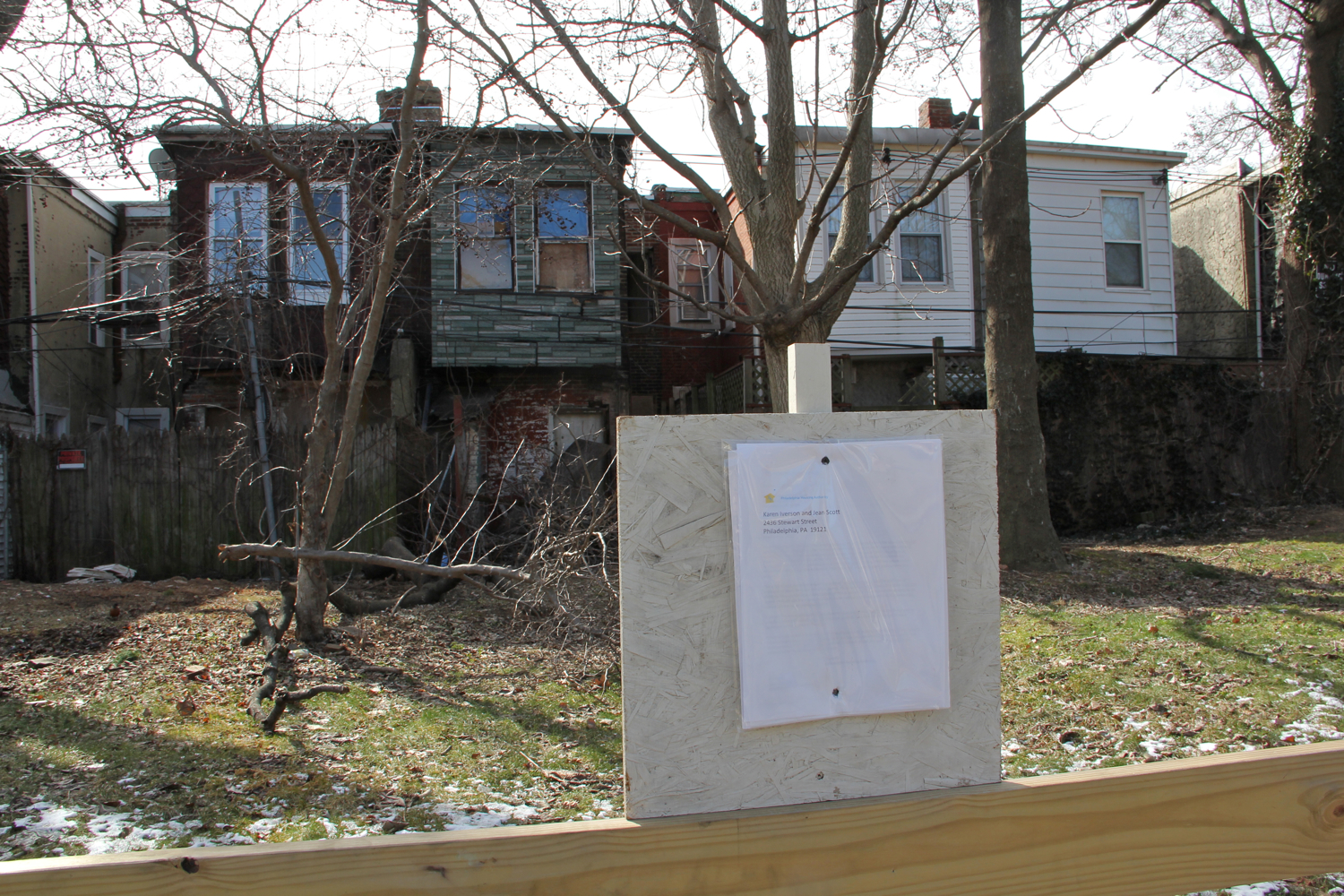 Vacant property condemnation by eminent domain, Sharswood, February, 2016 | Emma Lee/WHYY
