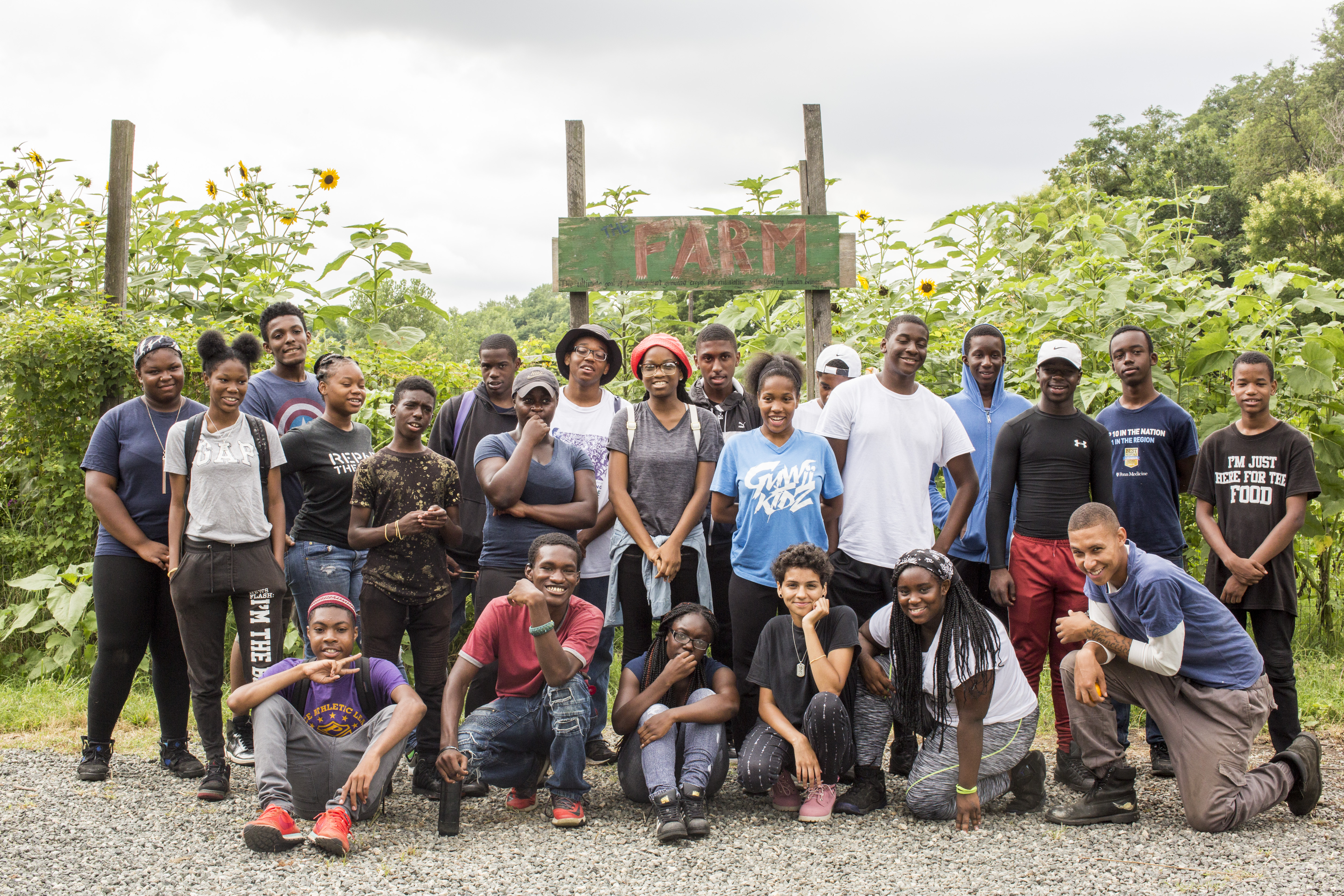 The students of Sankofa Community Garden. Credit: Bartram's Garden. 