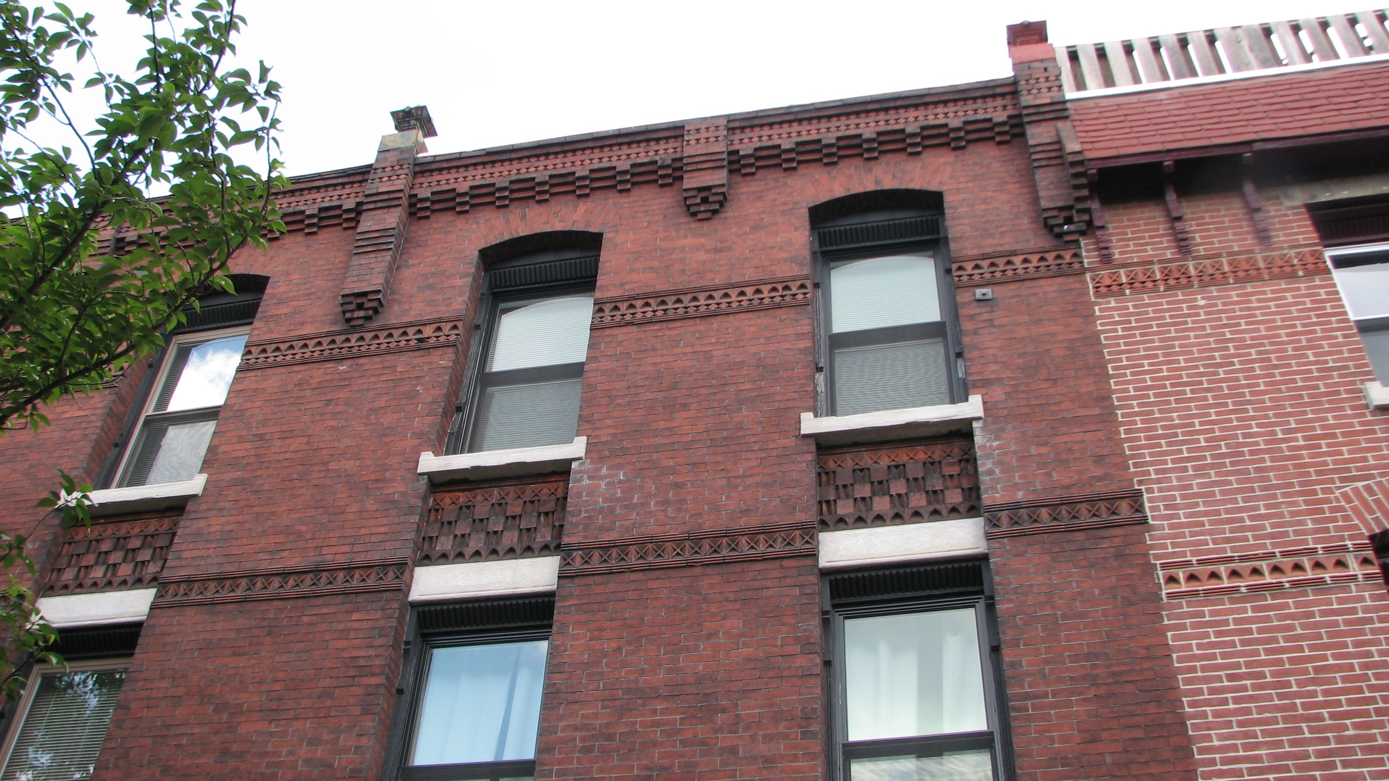 Distinctive brickwork adorns homes on North 21st Street.