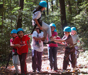 Students participate in outdoor activities at Green Woods Charter School in Roxborough. (Photo courtesy of GWCS)