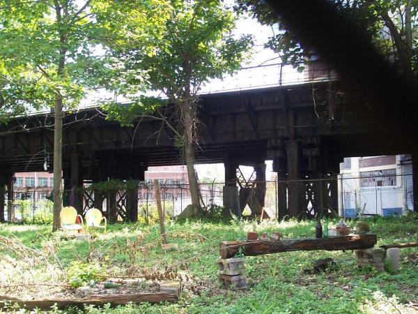 Vacant lot under Reading Viaduct