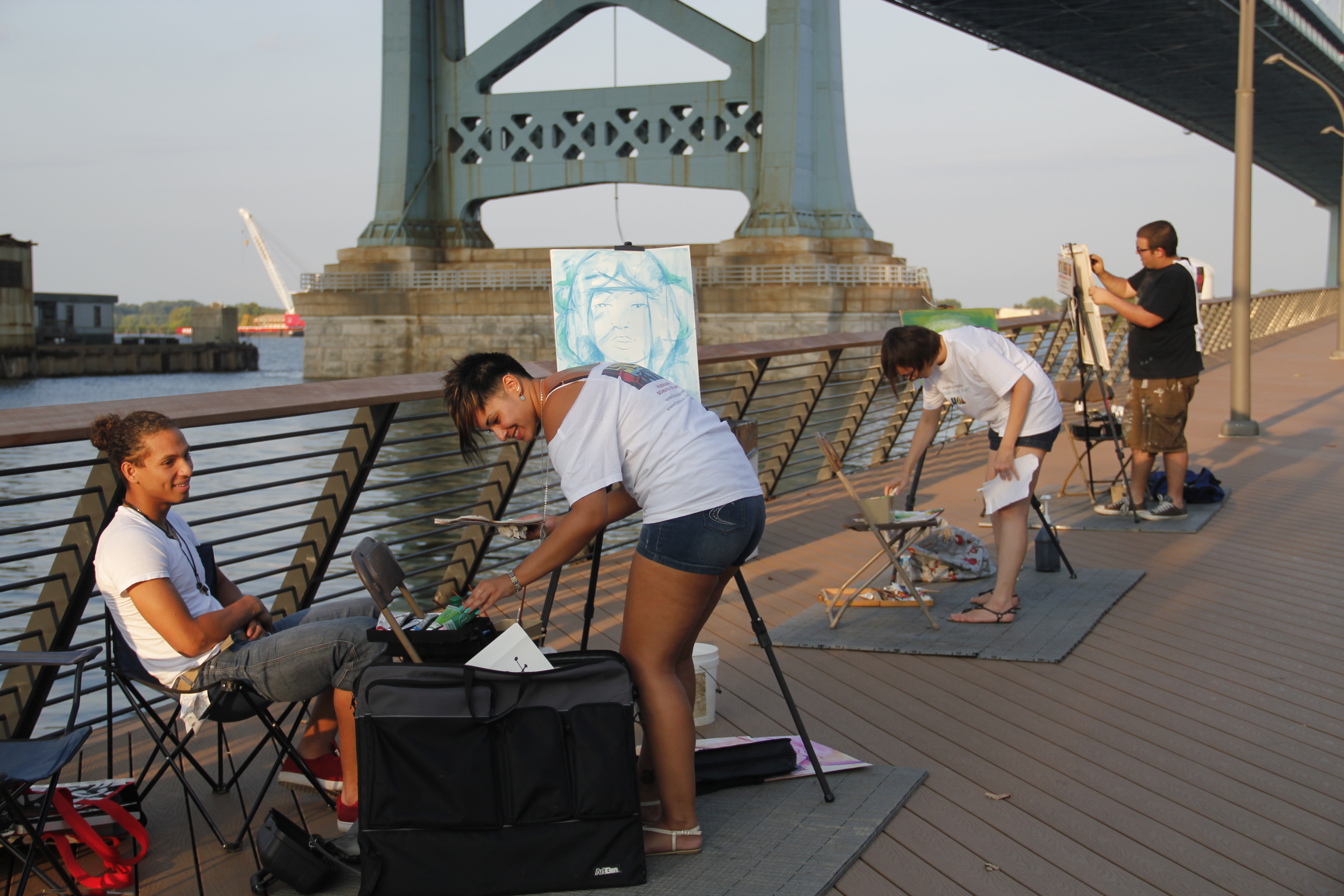 Catching up with food and tunes at First Friday on Race Street Pier