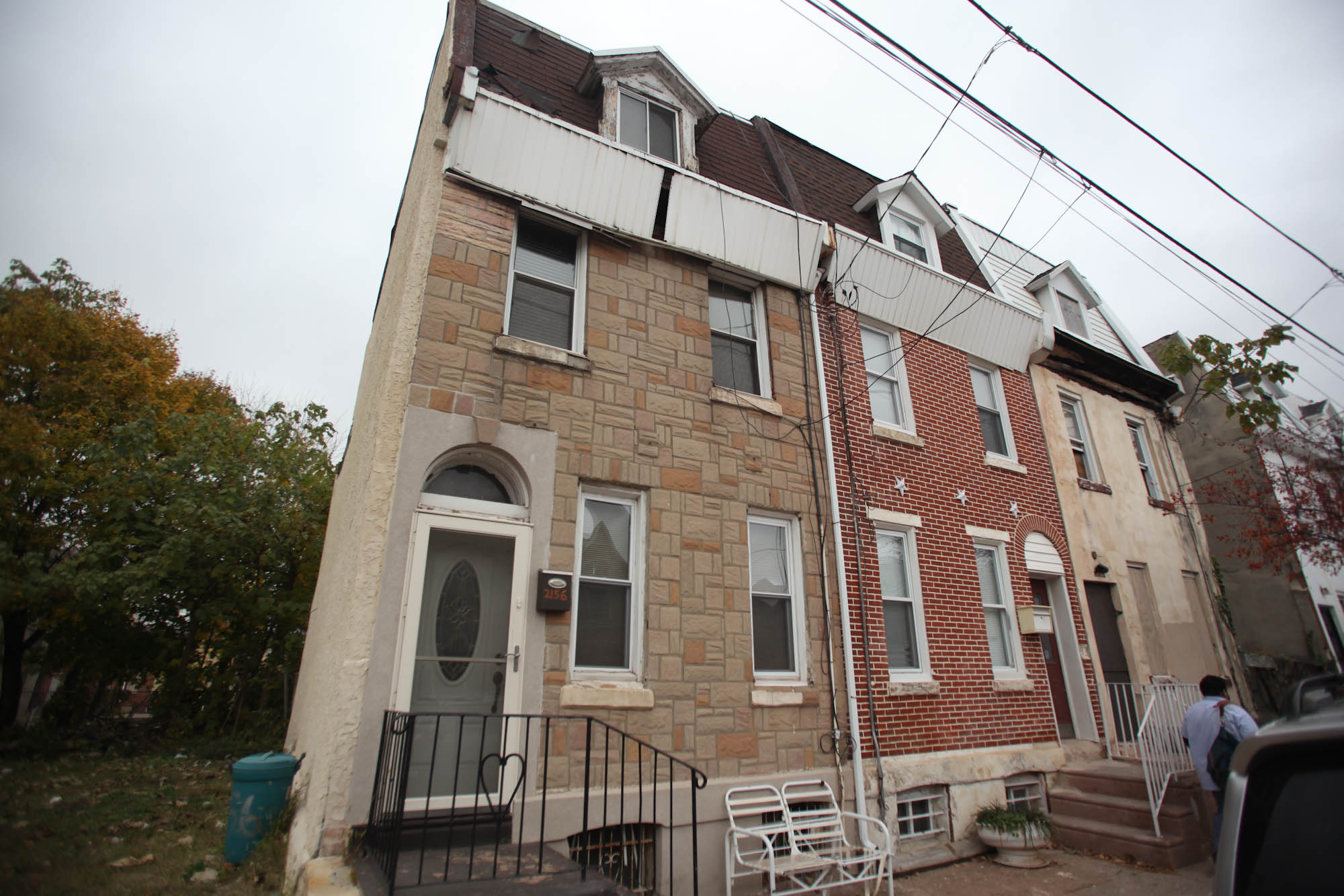 A group of typical Philadelphia rowhomes in Eastern North Philadelphia.