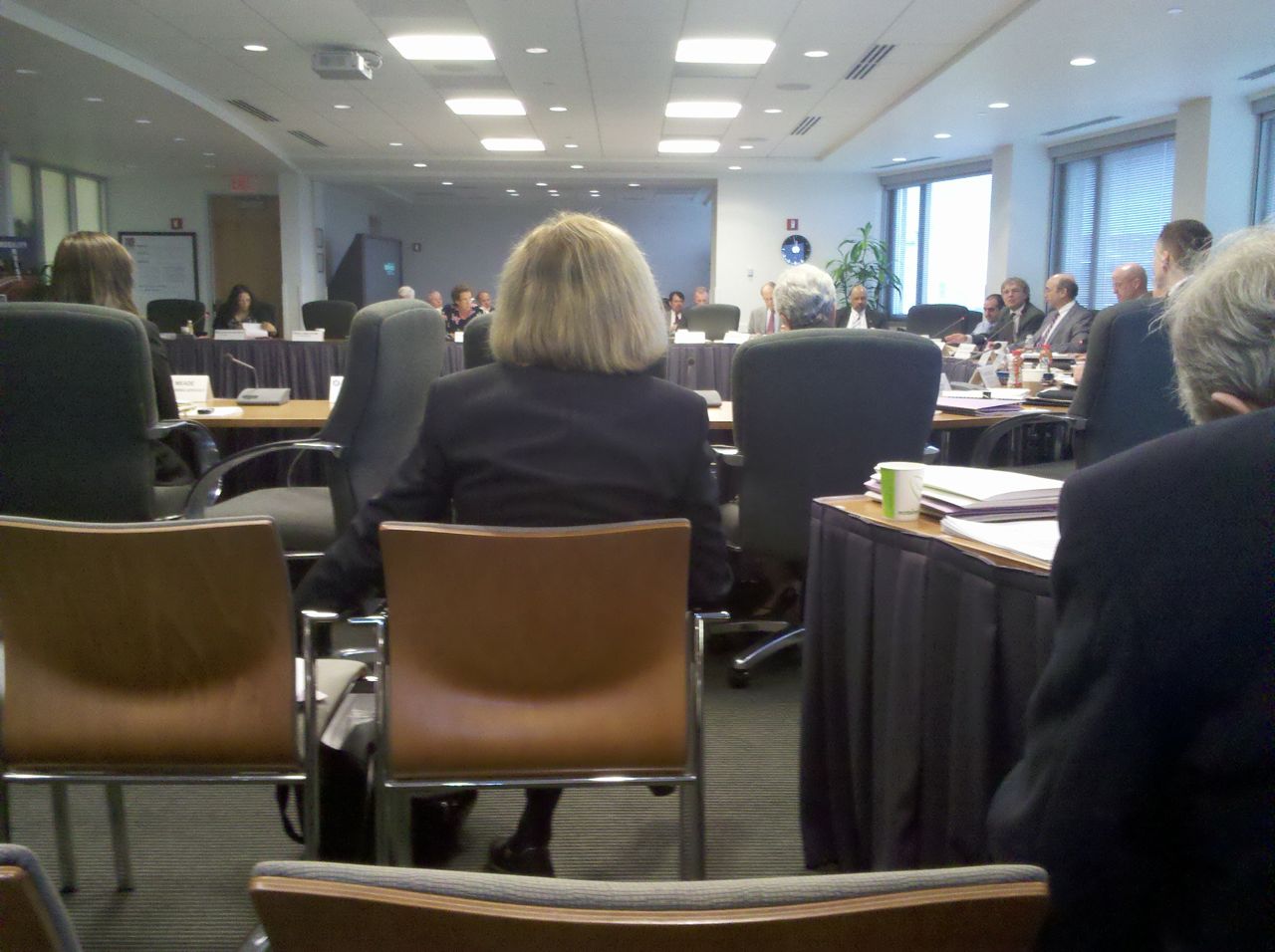 DVRPC Board members discuss transportation funding.
