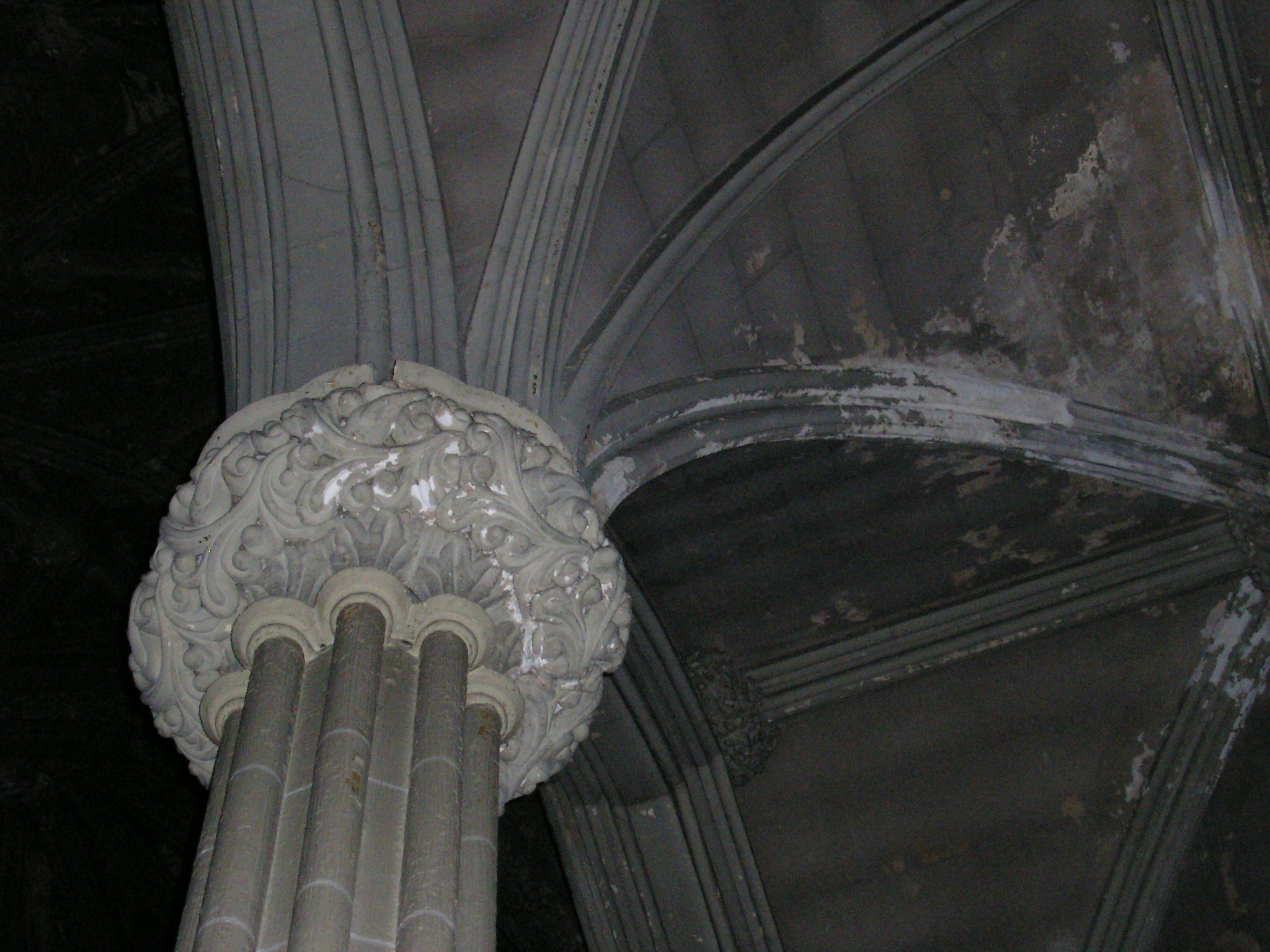 The columns of the church were topped with elaborate ornamentation in this 2007 photo.
