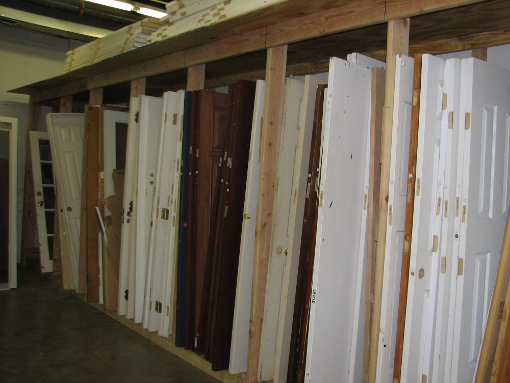 Some of the doors available at Habitat's ReStore