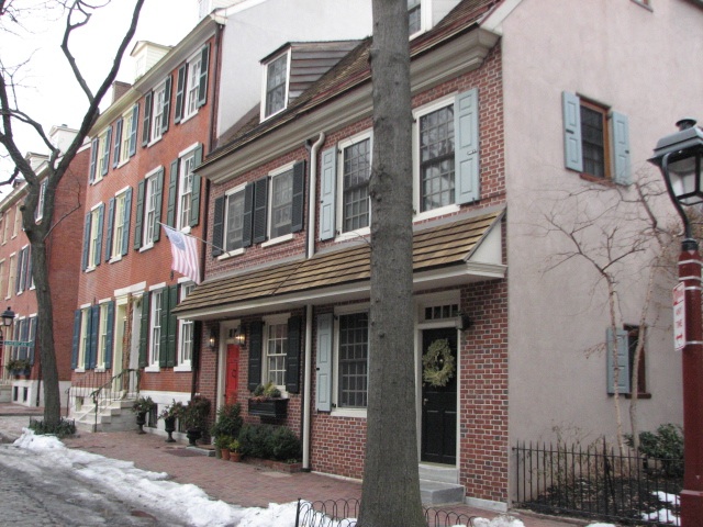 Well-restored 18th and 19th century houses populate most of the Society Hill neighborhood.
