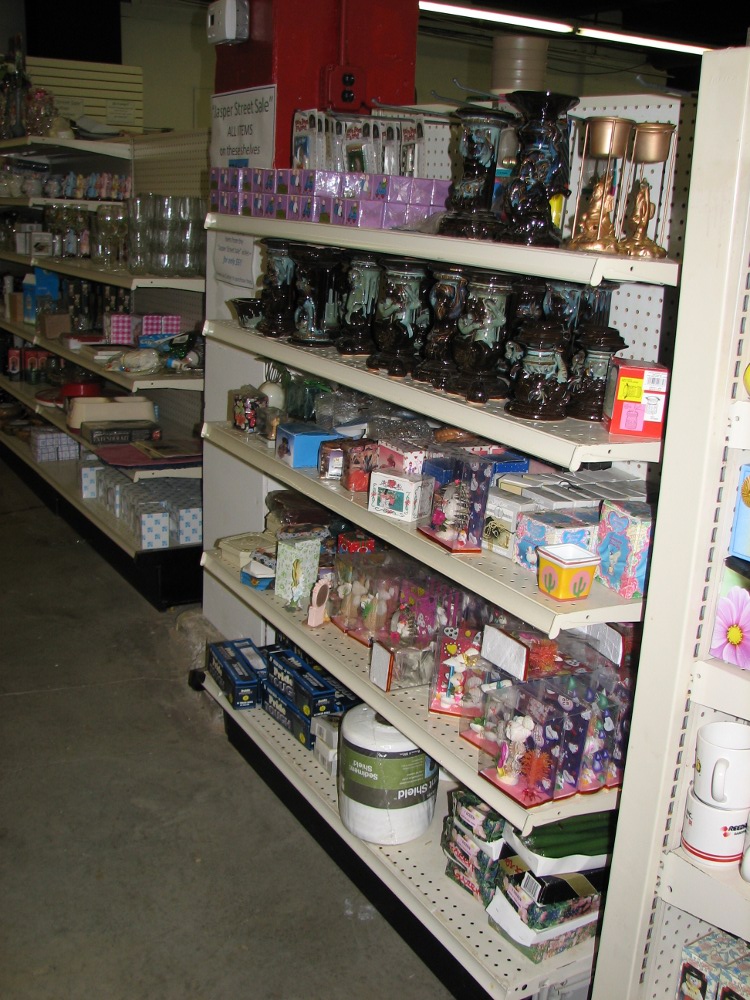 Part of the donated dollar store inventory
