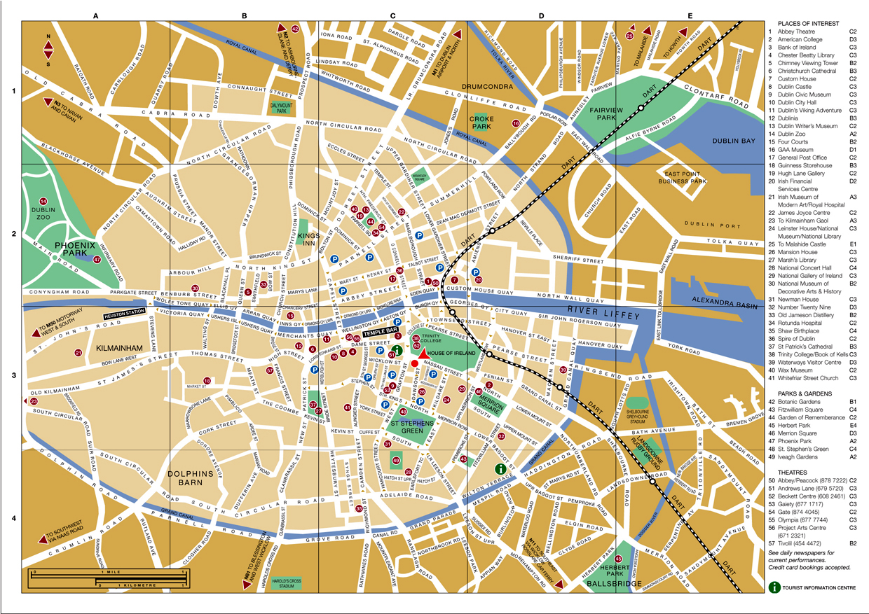 A map of Dublin (courtesy of Bing)