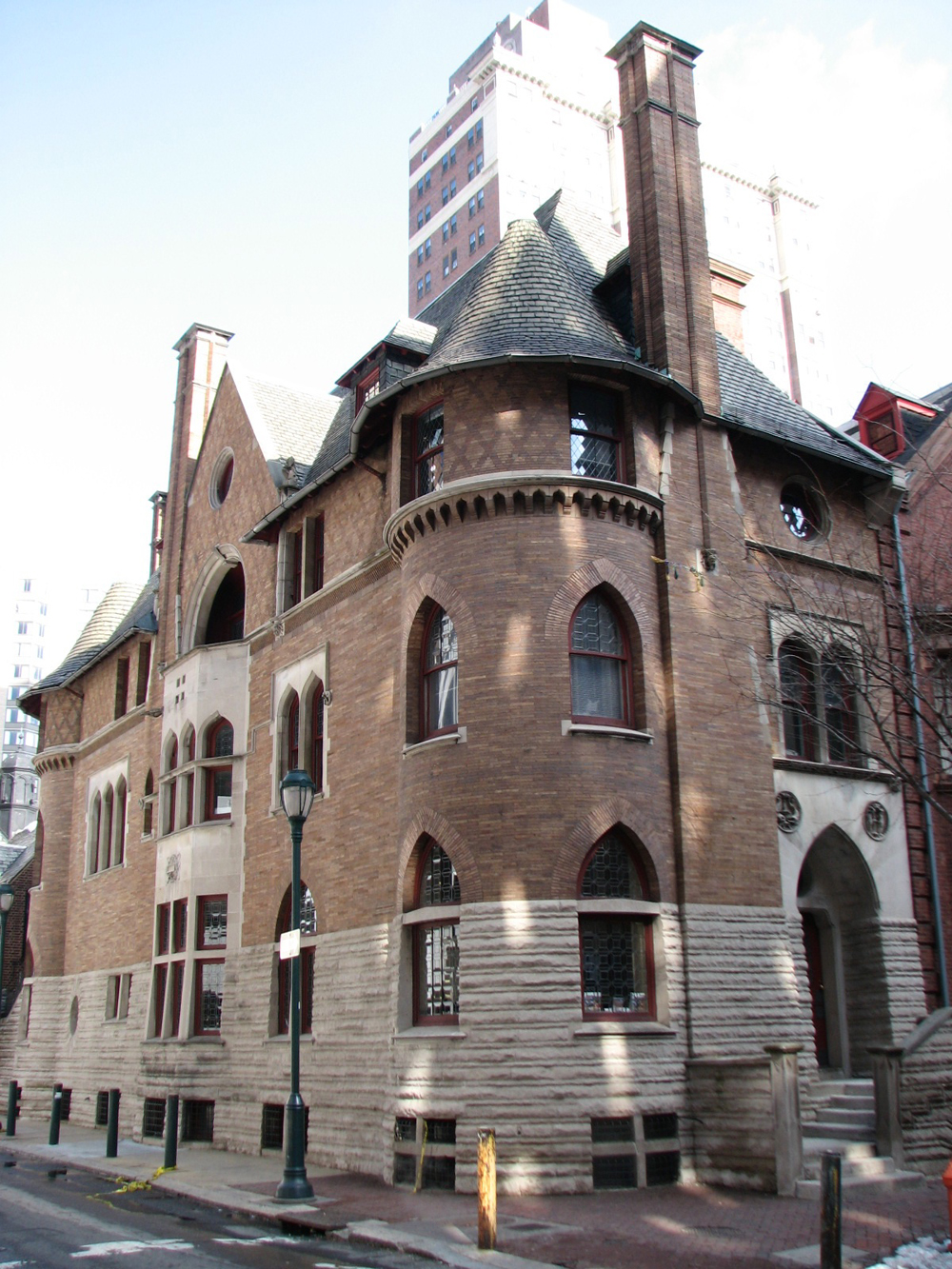 The Clarence Moore House, 1321 Locust St., is a blend of European styles.