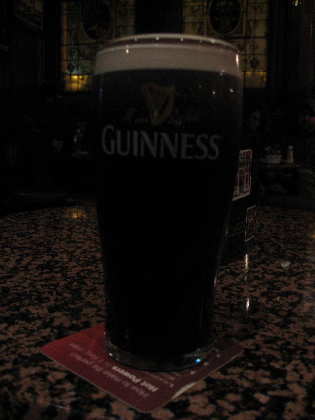 The customary pint of Guinness at The Stag's Head on Dame Lane, one of the better watering holes in town