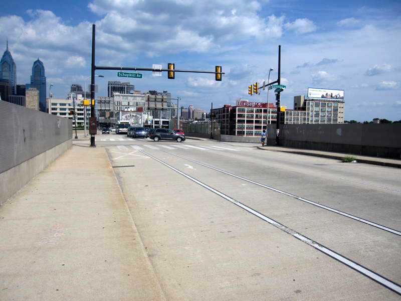 The Walnut Street Bridge is a major focus for the ambassadors, where a westward bike lane is heavily trafficked. 