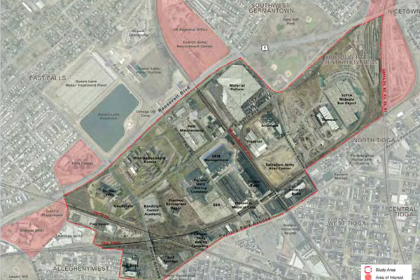 The Hunting Park West industrial area. (Image from the Philadelphia City Planning Commission) 