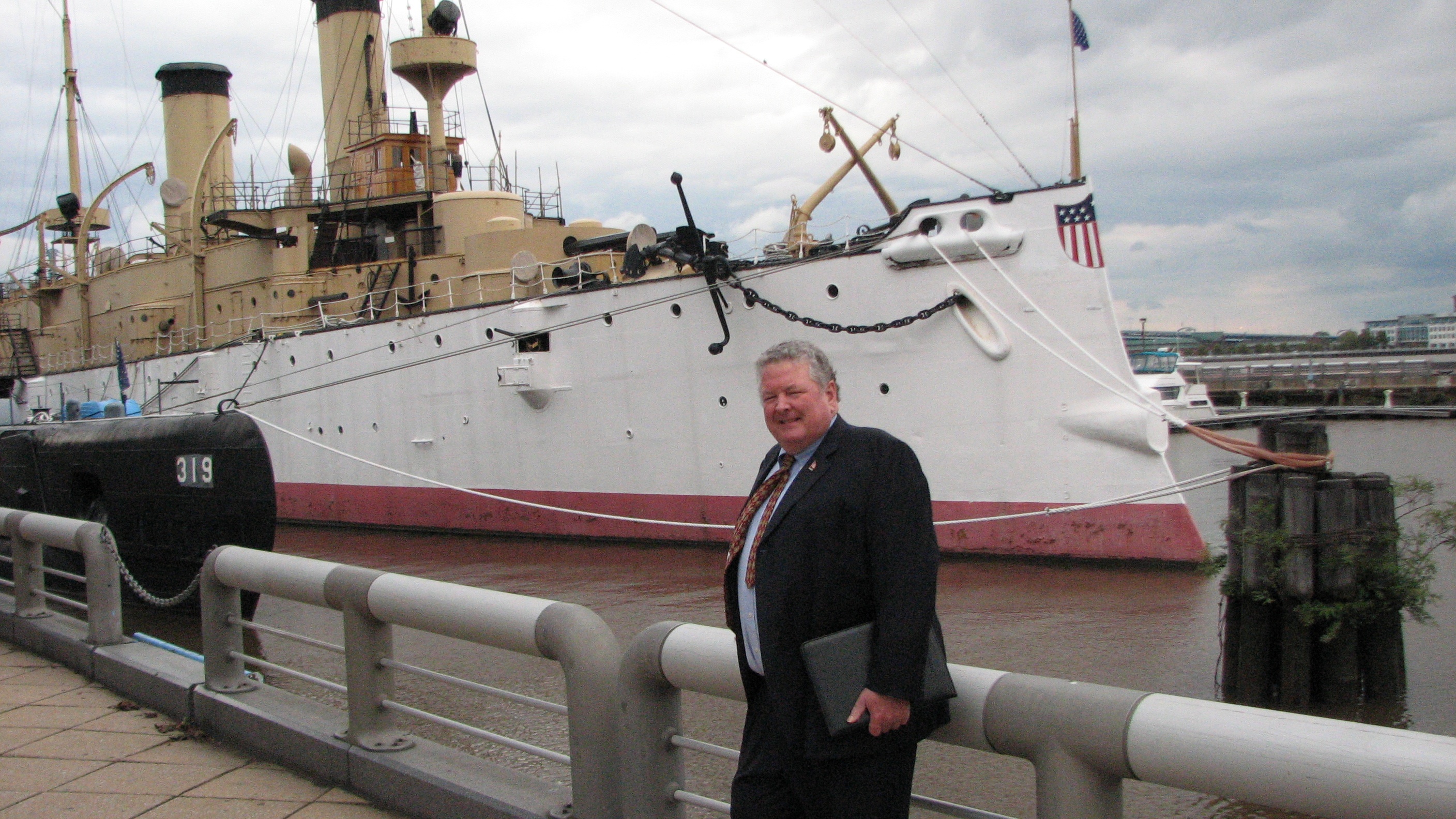 Retired Navy office Glenn Porter has a fundraising plan for the historic ship docked at Penn's Landing.