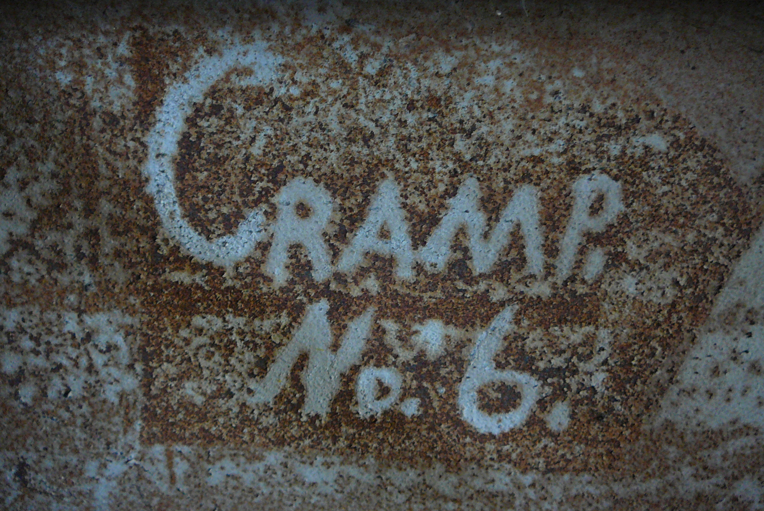 Wax from crayon left message on Cramp's beam