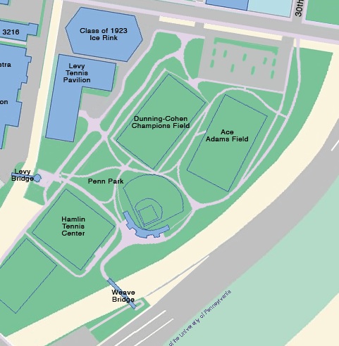 Diagram of the plan for Penn Park