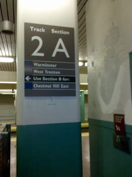 SEPTA installed new station signage at Suburban Station over the weekend.