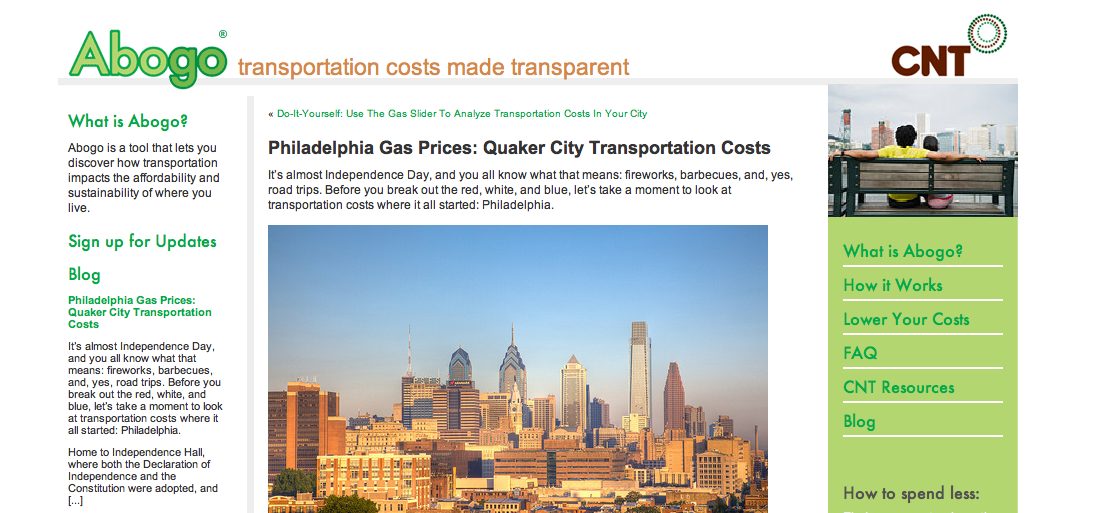 Center for Neighborhood Technology: How Are Gas Prices Affecting Philadelphia Area Transportation Costs?