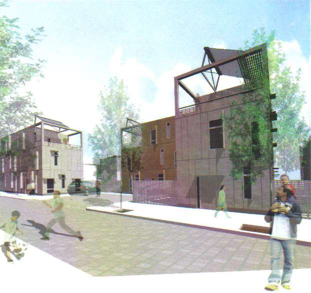 A rendering of LEED-certified APM housing now being built on Sheridan Street.