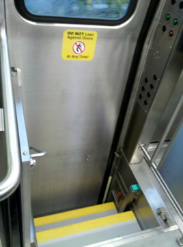 The stairwell in the Silverliner V.