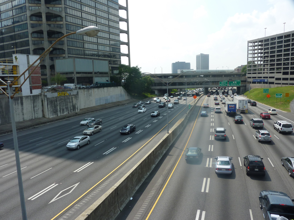 One of the throughways in Atlanta.