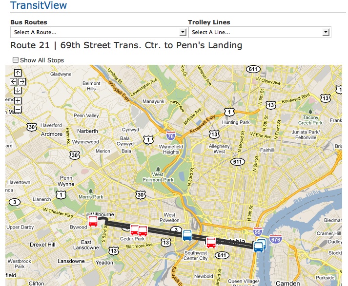 A look at TransitView, SEPTA's new real-time information system for bus and trolley riders.