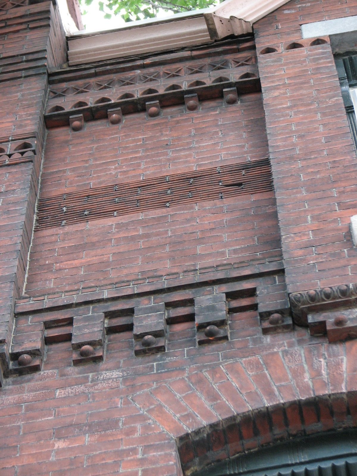 A variety of fine masonry work is found throughout the old Windsor Square.