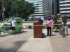 Ronn Ash of both Velo-Park Bike Cabs and the Philly Bike Cab Alliance speak at the May 27th press conference