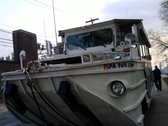 The Duck Boat that was used to give the first audio tour.