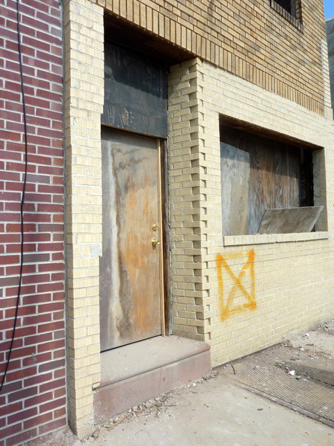 One of the vacant properties in a blighted area at the center of Queen Village.