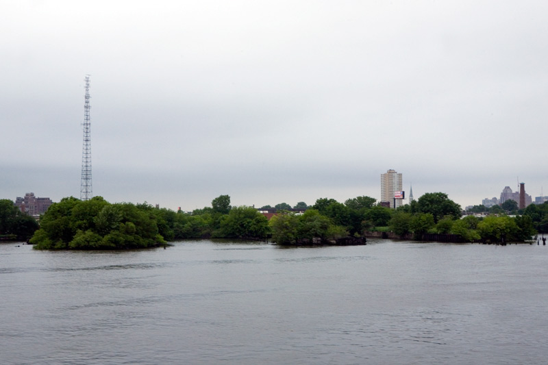 View across the Delaware River to Camden, New Jersey
