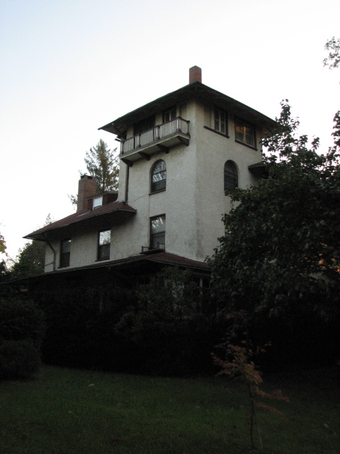A series of towering houses on the 6300 block of Drexel Road were built in the Italianate style.