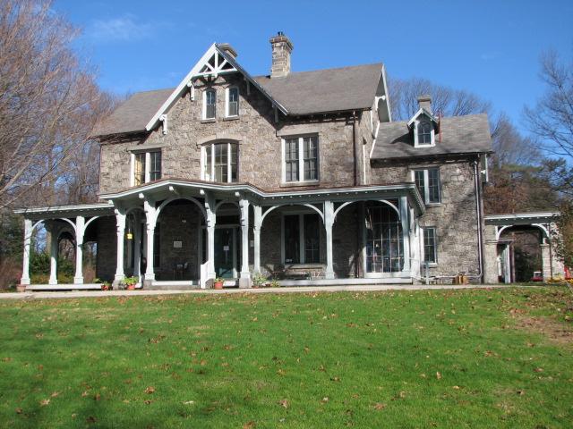 Visitors to Awbury Arboretum are welcomed at the Francis Cope House