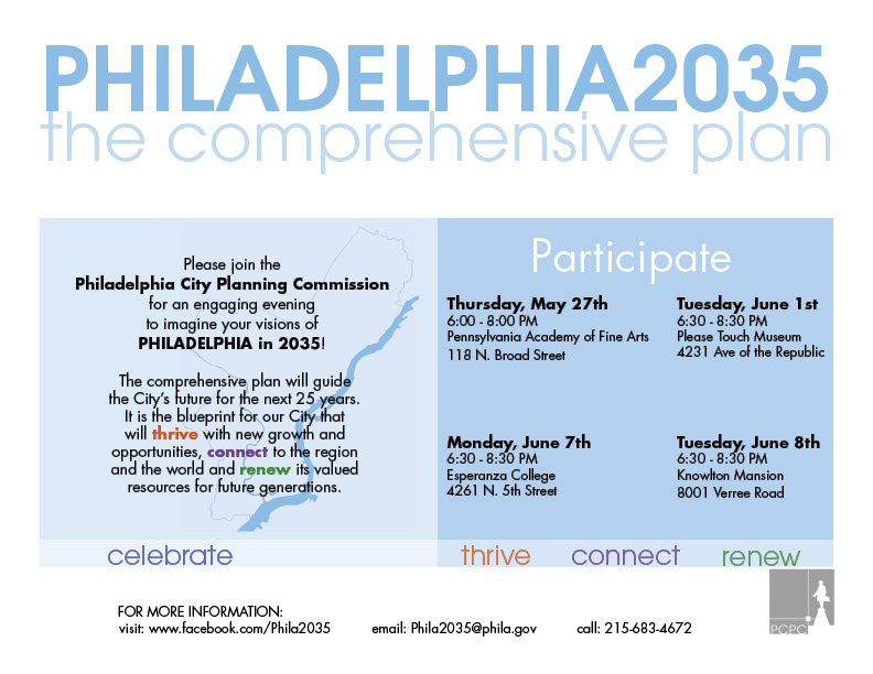 Philadelphia2035 meetings are upcoming 